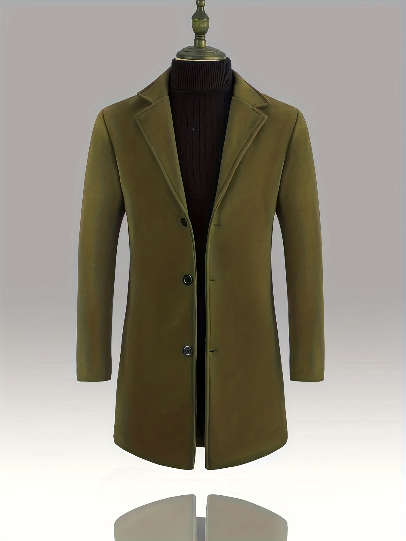 two sizes smaller mens classic long trench coat casual single breasted retro overcoat for fall winter jacket christmas gifts details 15