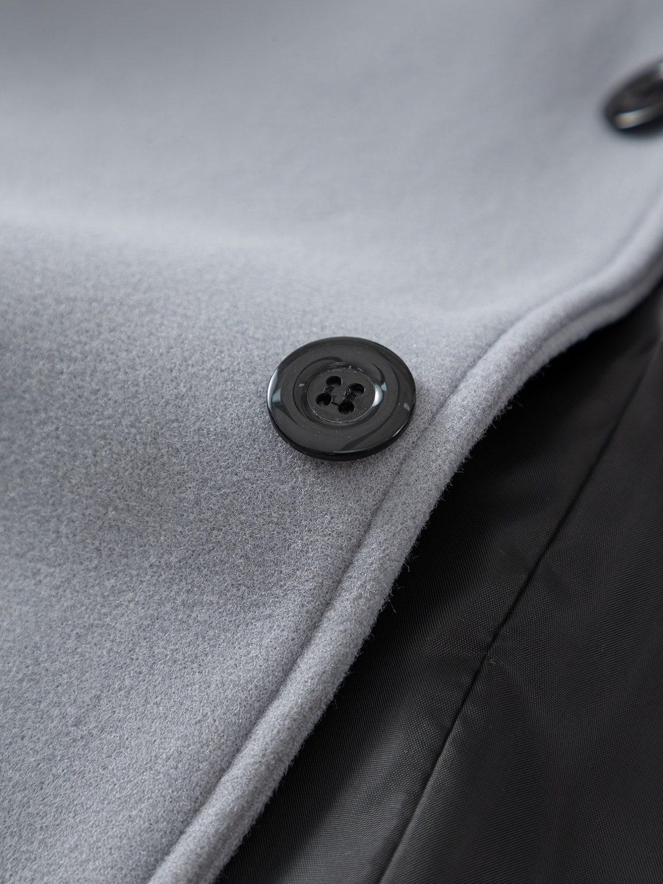 classic design warm coat mens semi formal mid length button up lapel coat for fall winter business details 19