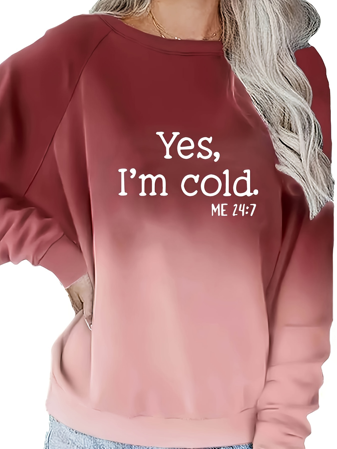 funny letter print crew neck pullover sweatshirt casual long sleeve sweatshirt for spring fall womens clothing details 0