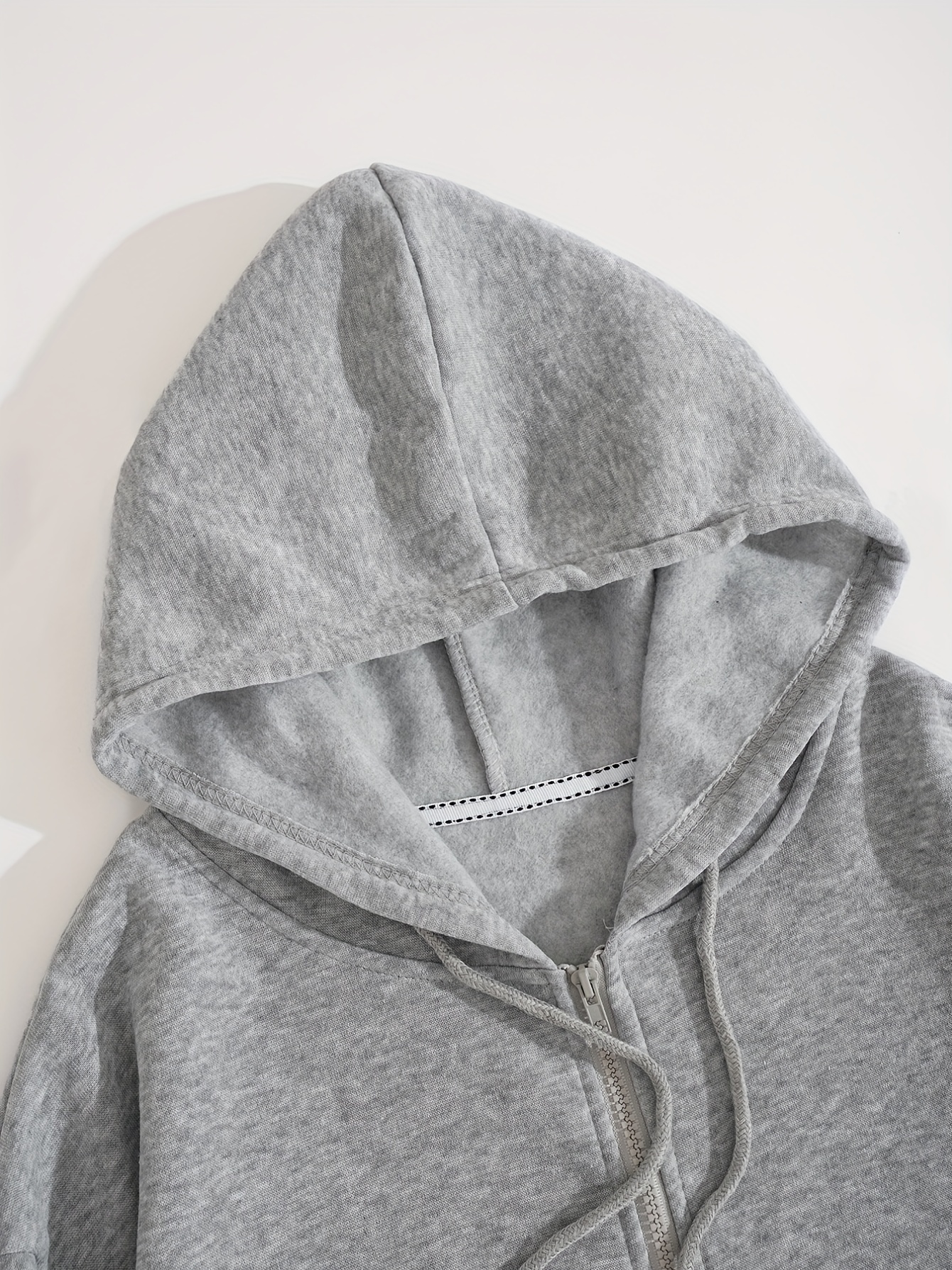 zip up solid hoodies casual long sleeve kangaroo pocket drawstring sweatshirt womens clothing details 27