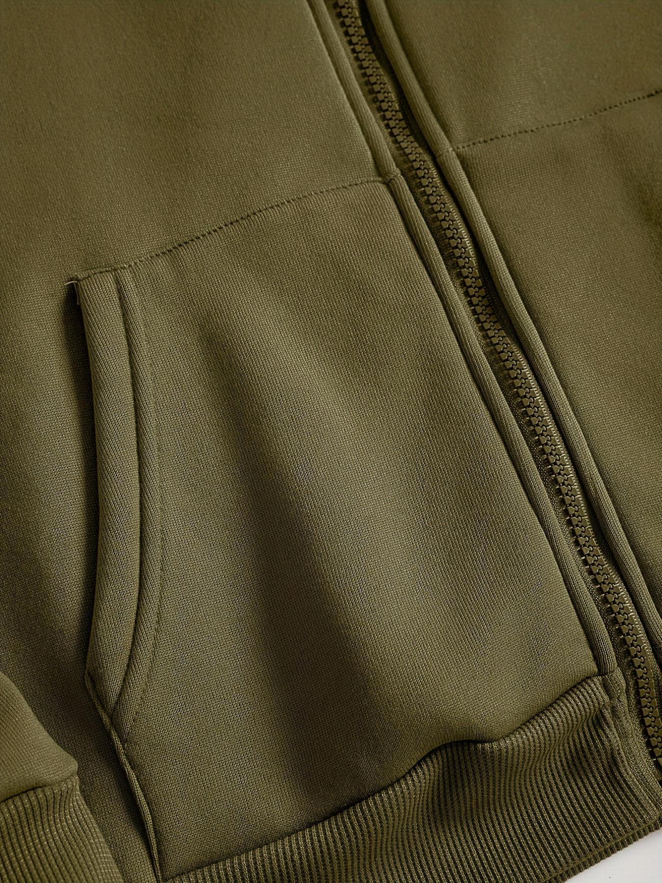 zip up solid hoodies casual long sleeve kangaroo pocket drawstring sweatshirt womens clothing details 13