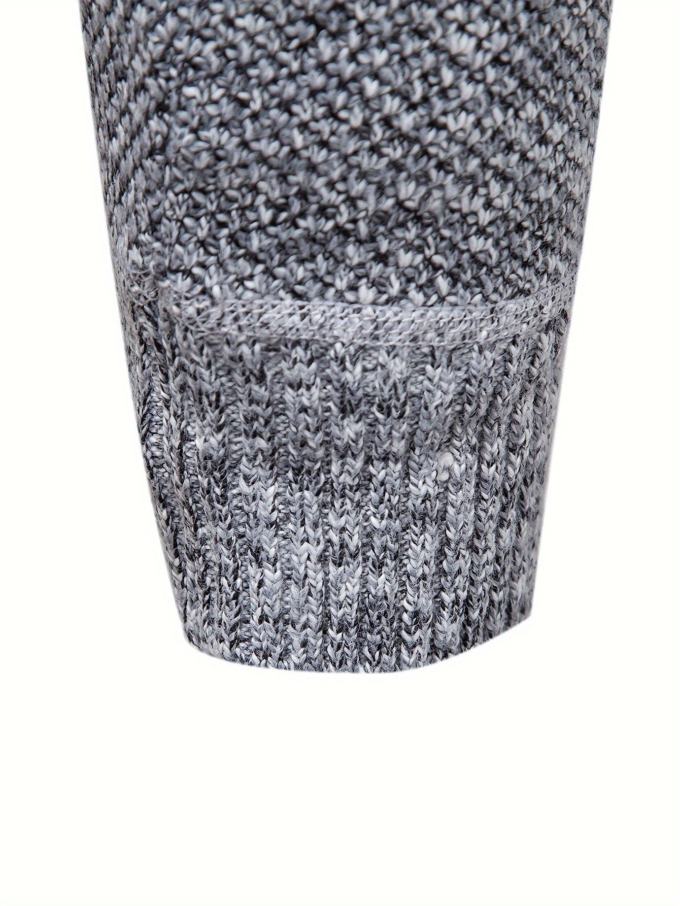 warm stand collar fleece jacket mens semi formal comfortable solid color zip up knitted cardigan for spring fall details 29