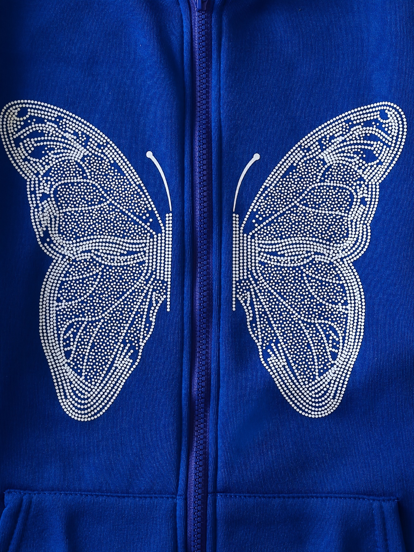 butterfly print sweatshirt y2k long sleeve crew neck zip up hoodies sweatshirts casual tops for spring fall womens clothing details 3