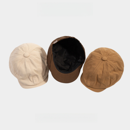 日系復古前進帽正反可戴報童帽貝雷帽畫家帽