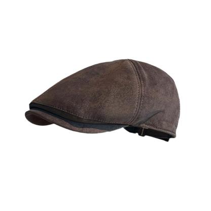 英倫復古皮質前進帽文藝畫家報童帽反戴貝雷帽鴨咀帽