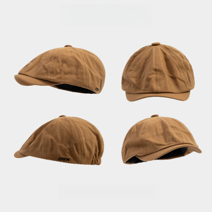 日系復古前進帽正反可戴報童帽貝雷帽畫家帽