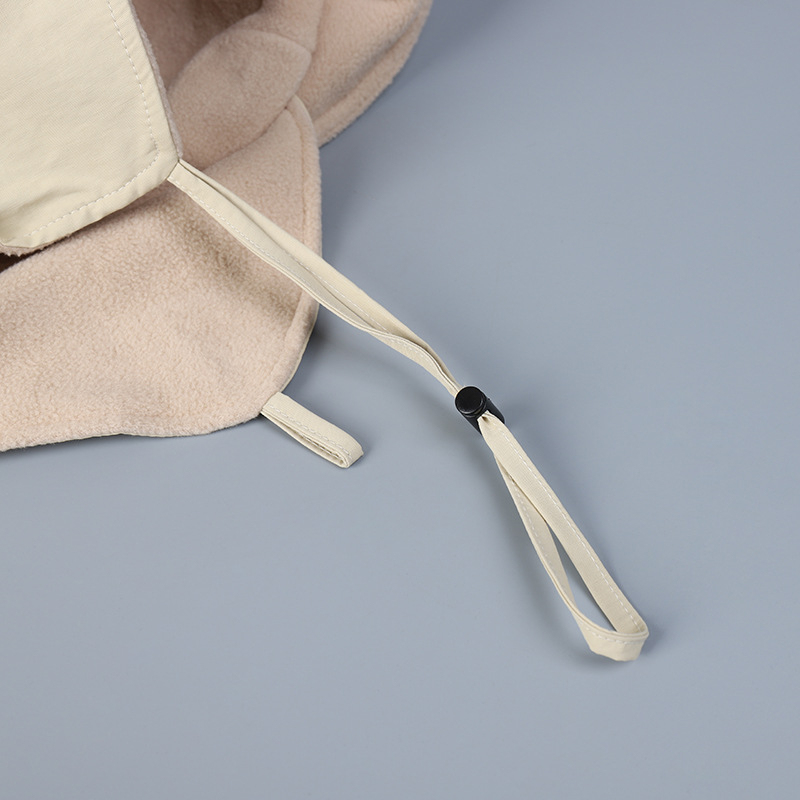 戶外搖粒絨內裏保暖尼龍防潑水滑雪護耳帽