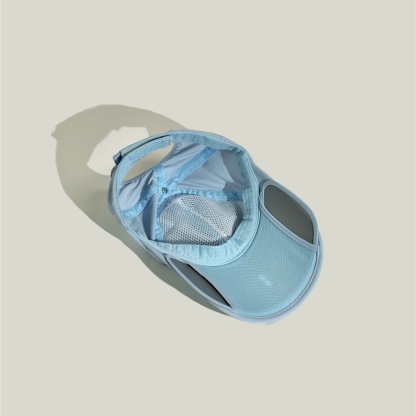 加大帽檐遮陽防曬帽速幹可扎馬尾空頂帽