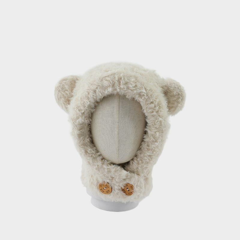 小熊巴拉克拉法帽加厚保暖護耳防風帽