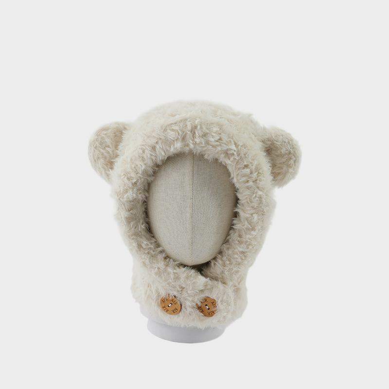 小熊巴拉克拉法帽加厚保暖護耳防風帽