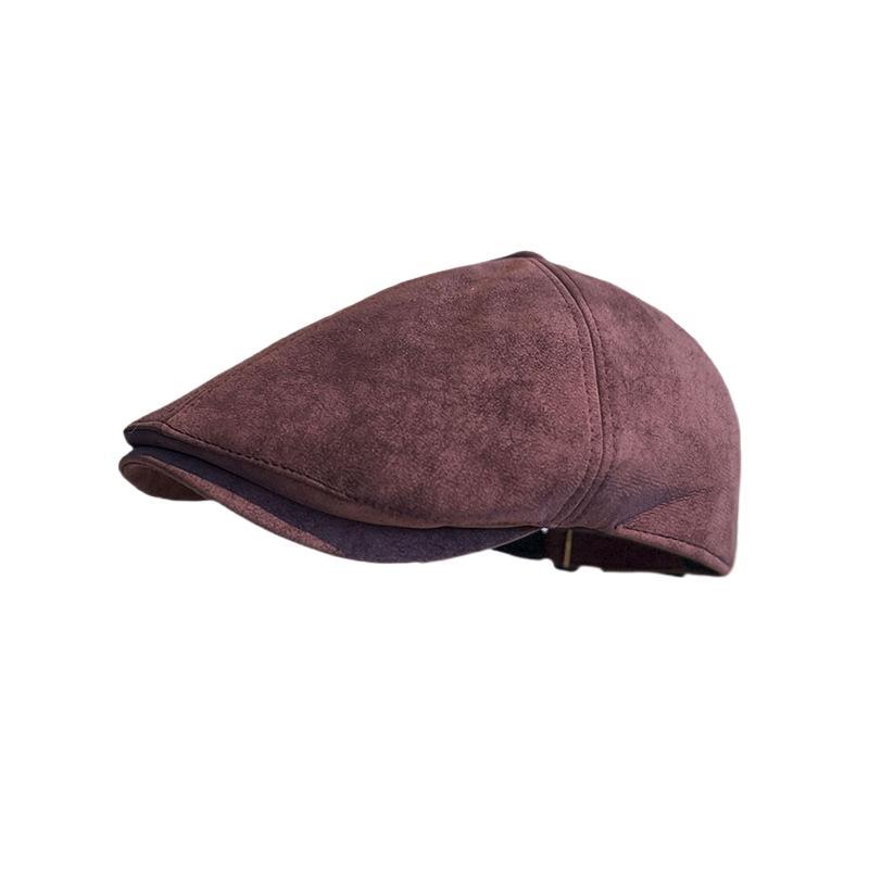 英倫復古皮質前進帽文藝畫家報童帽反戴貝雷帽鴨咀帽