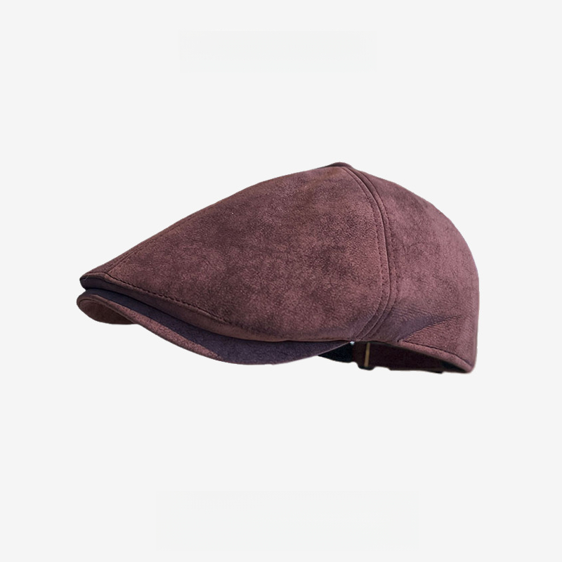 英倫復古皮質前進帽文藝畫家報童帽反戴貝雷帽鴨咀帽