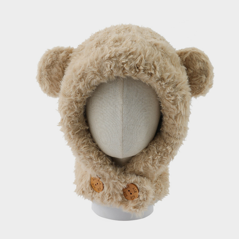 小熊巴拉克拉法帽加厚保暖護耳防風帽