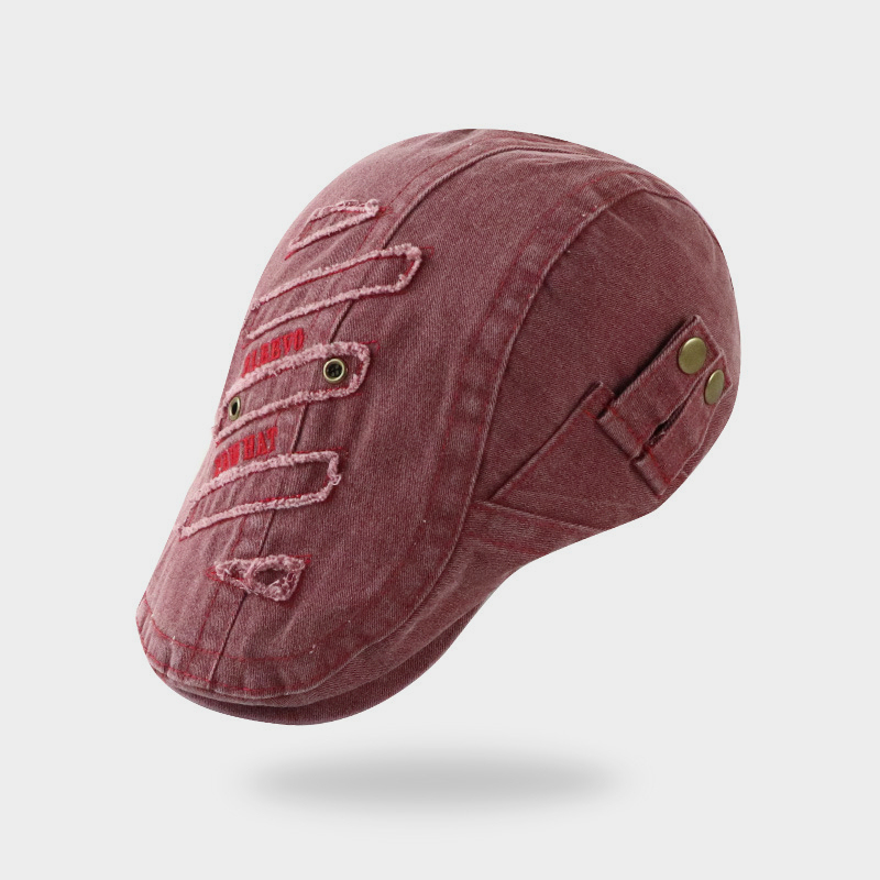 小衆個性帽子水洗做舊鴨舌帽