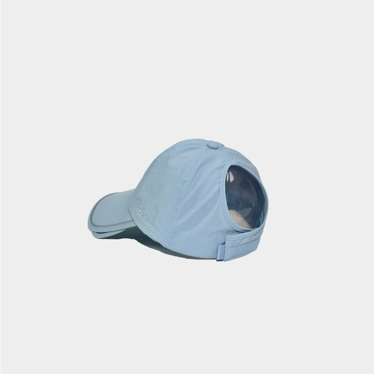 加大帽檐遮陽防曬帽速幹可扎馬尾空頂帽