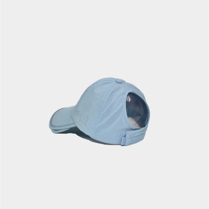 加大帽檐遮陽防曬帽速幹可扎馬尾空頂帽