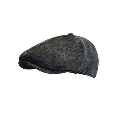 英倫復古皮質前進帽文藝畫家報童帽反戴貝雷帽鴨咀帽