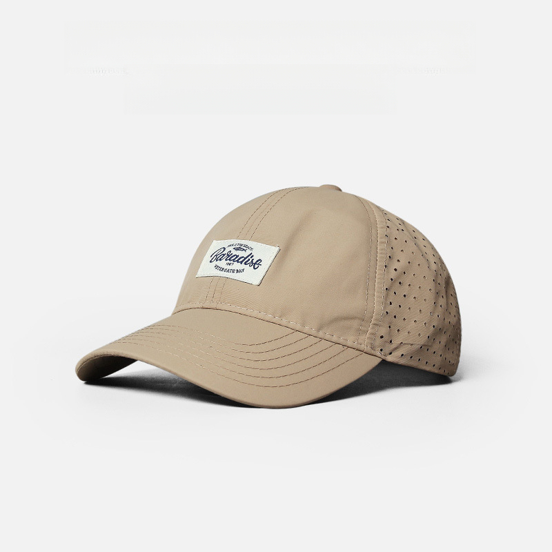 春夏網孔速乾薄款棒球帽戶外運動跑步鴨舌帽防曬遮陽帽男女同款-uolomall