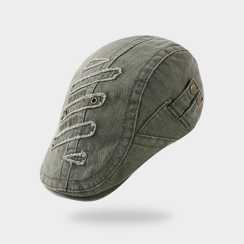 小衆個性帽子水洗做舊鴨舌帽