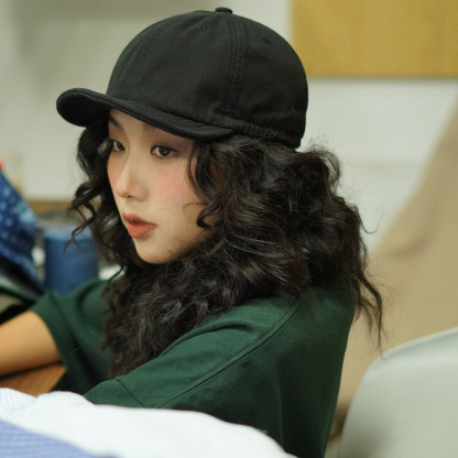 短檐抽繩男女同款百搭遮陽防曬帽軟頂棒球帽純棉透氣-uolomall