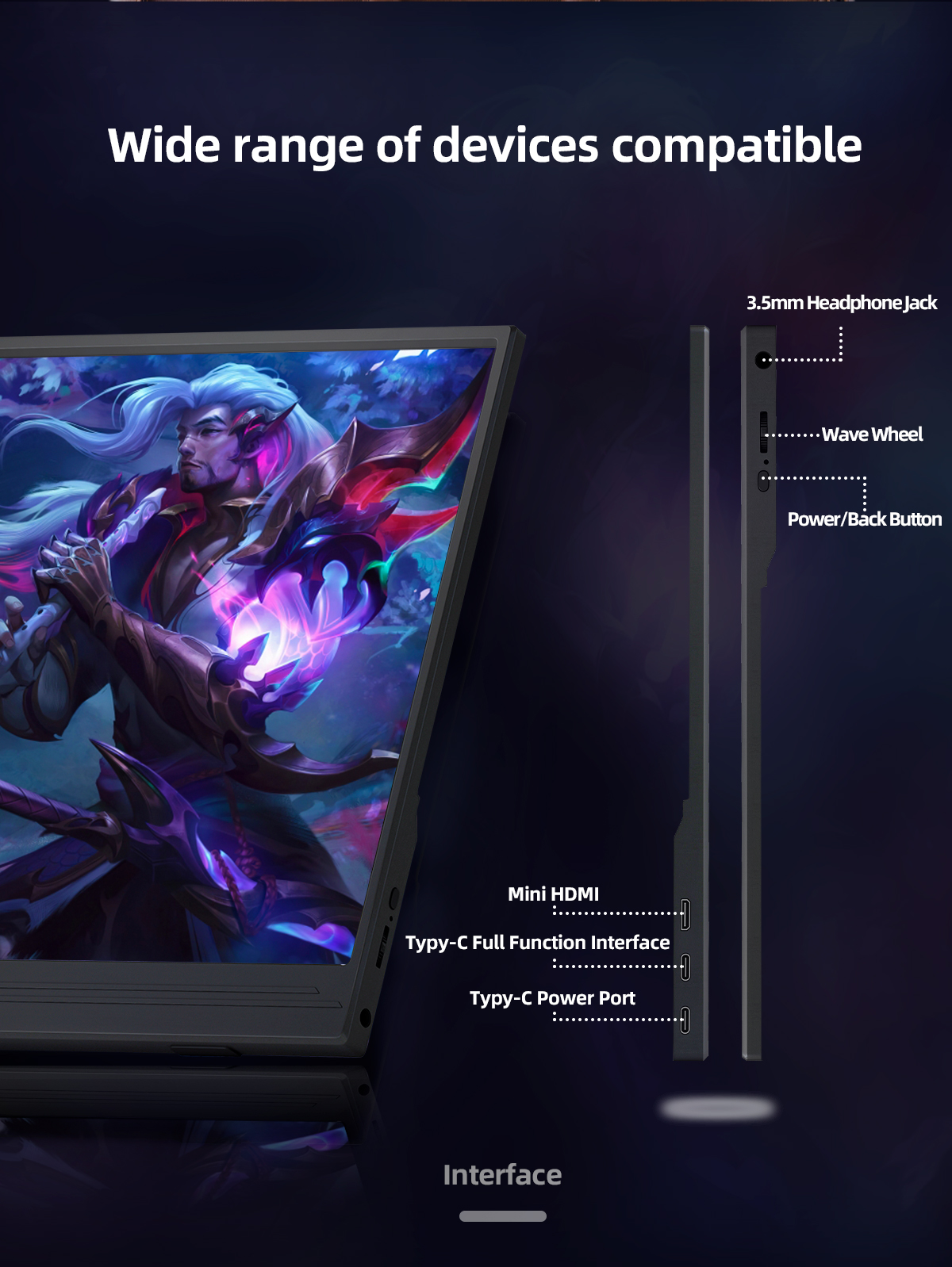 15.6" 60hz Portable Gaming Monitor