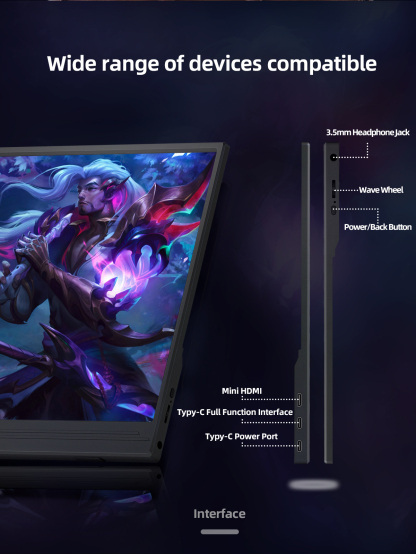 15.6" 60hz Portable Gaming Monitor