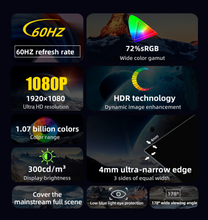 15.6" 60hz Portable Gaming Monitor