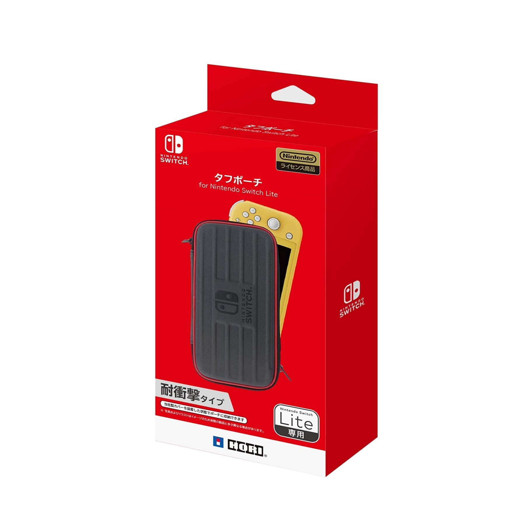 HORI Tough Pouch Black X Red (NS2-016) for  Nintendo Switch Lite