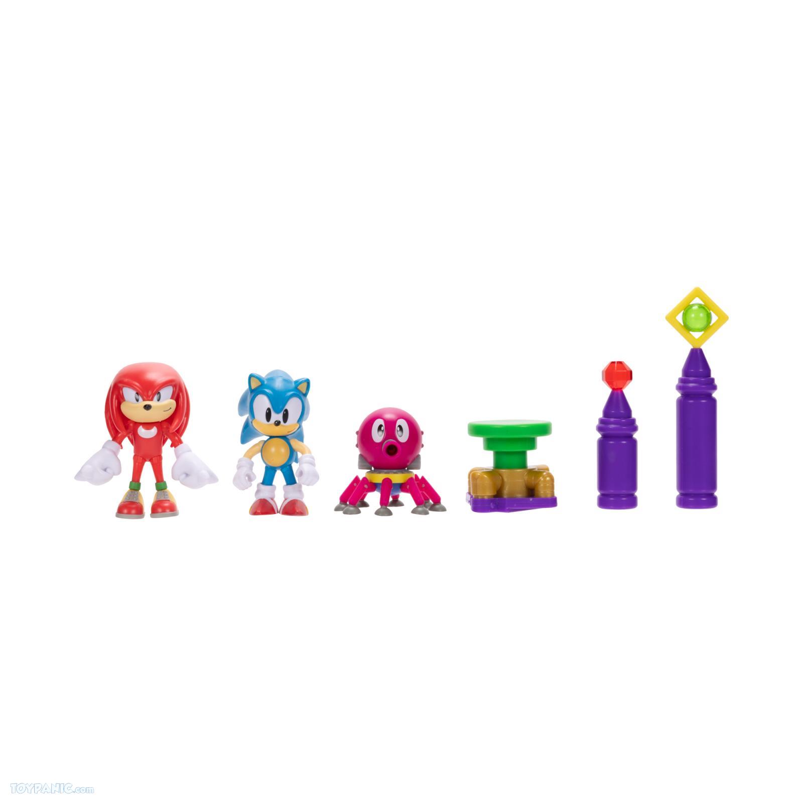 SEGA Sonic The Hedgehog 2.5 Inch Oil Ocean Diorama set Action Figurines - Sonic & Knuckles by Jakks Pacific