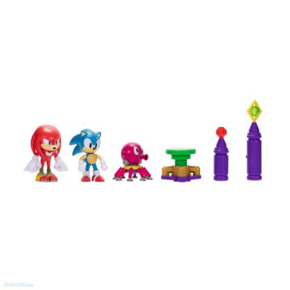 SEGA Sonic The Hedgehog 2.5 Inch Oil Ocean Diorama set Action Figurines - Sonic & Knuckles by Jakks Pacific