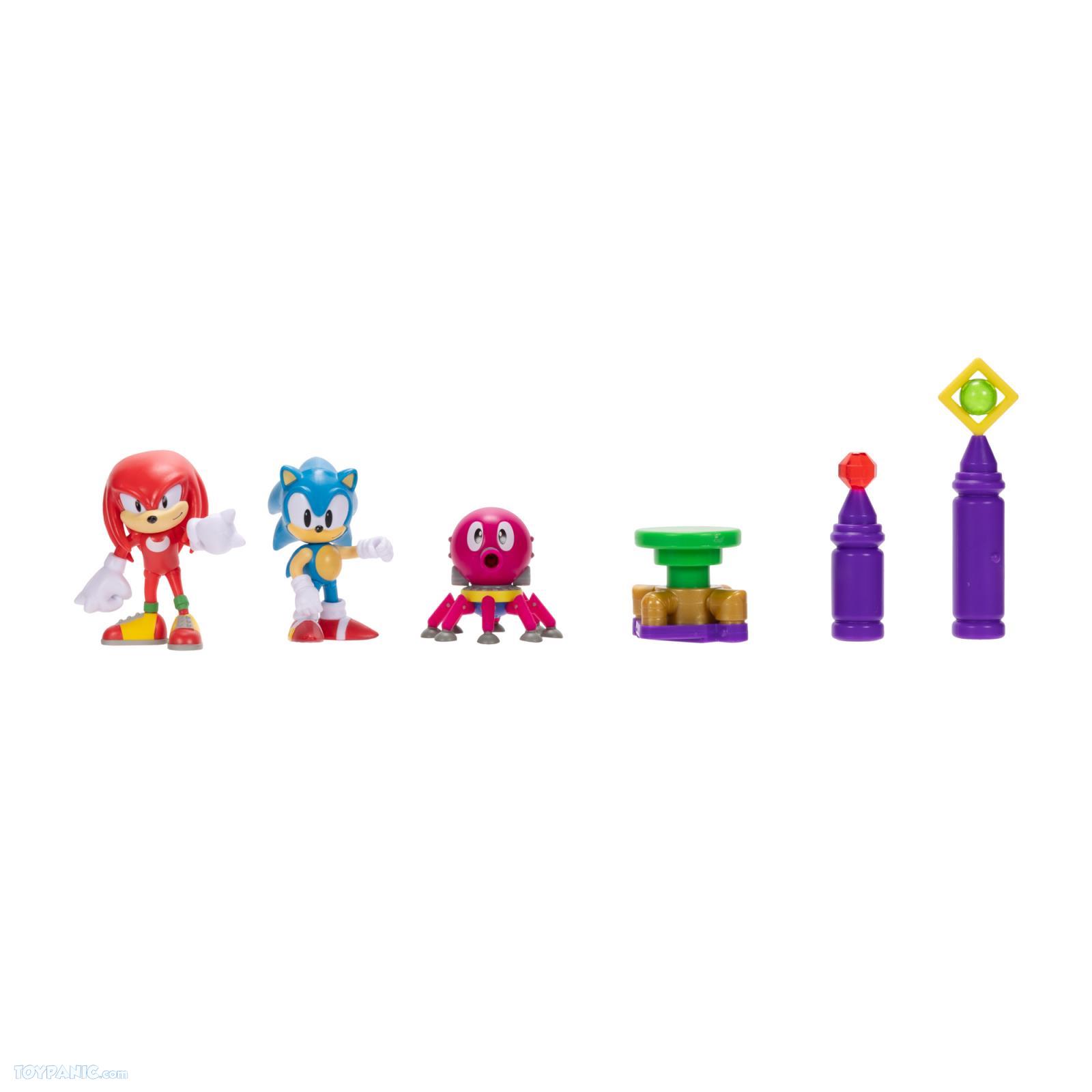SEGA Sonic The Hedgehog 2.5 Inch Oil Ocean Diorama set Action Figurines - Sonic & Knuckles by Jakks Pacific