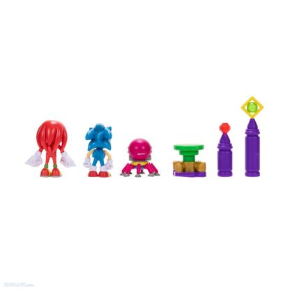 SEGA Sonic The Hedgehog 2.5 Inch Oil Ocean Diorama set Action Figurines - Sonic & Knuckles by Jakks Pacific