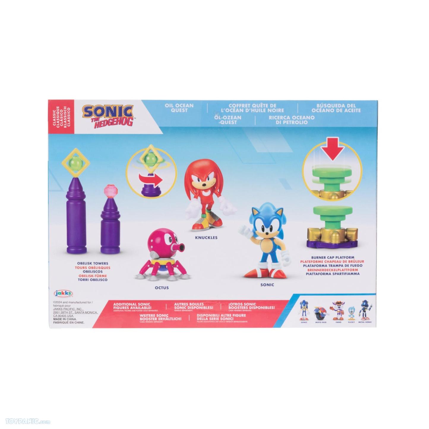 SEGA Sonic The Hedgehog 2.5 Inch Oil Ocean Diorama set Action Figurines - Sonic & Knuckles by Jakks Pacific