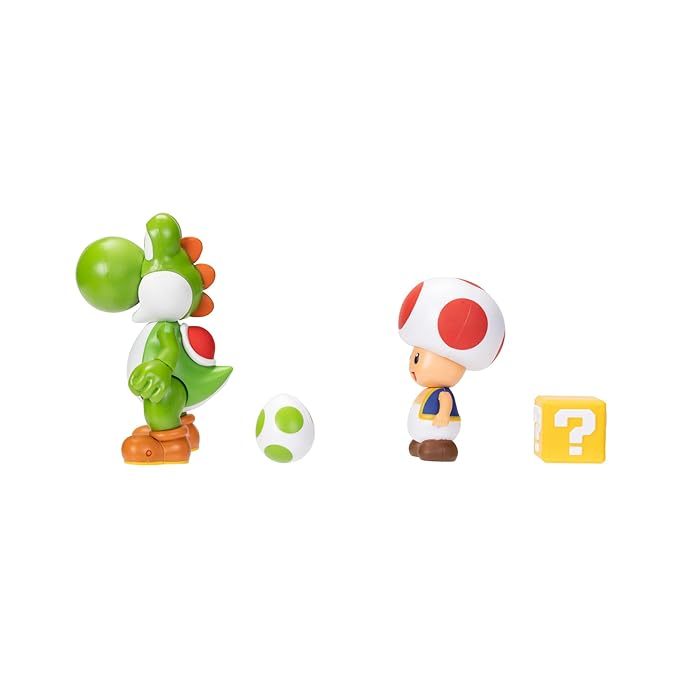Nintendo 4" Figure 2 Pack: Yoshi & Toad by Jakks Pacific