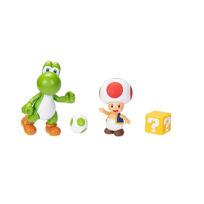 Nintendo 4" Figure 2 Pack: Yoshi & Toad by Jakks Pacific