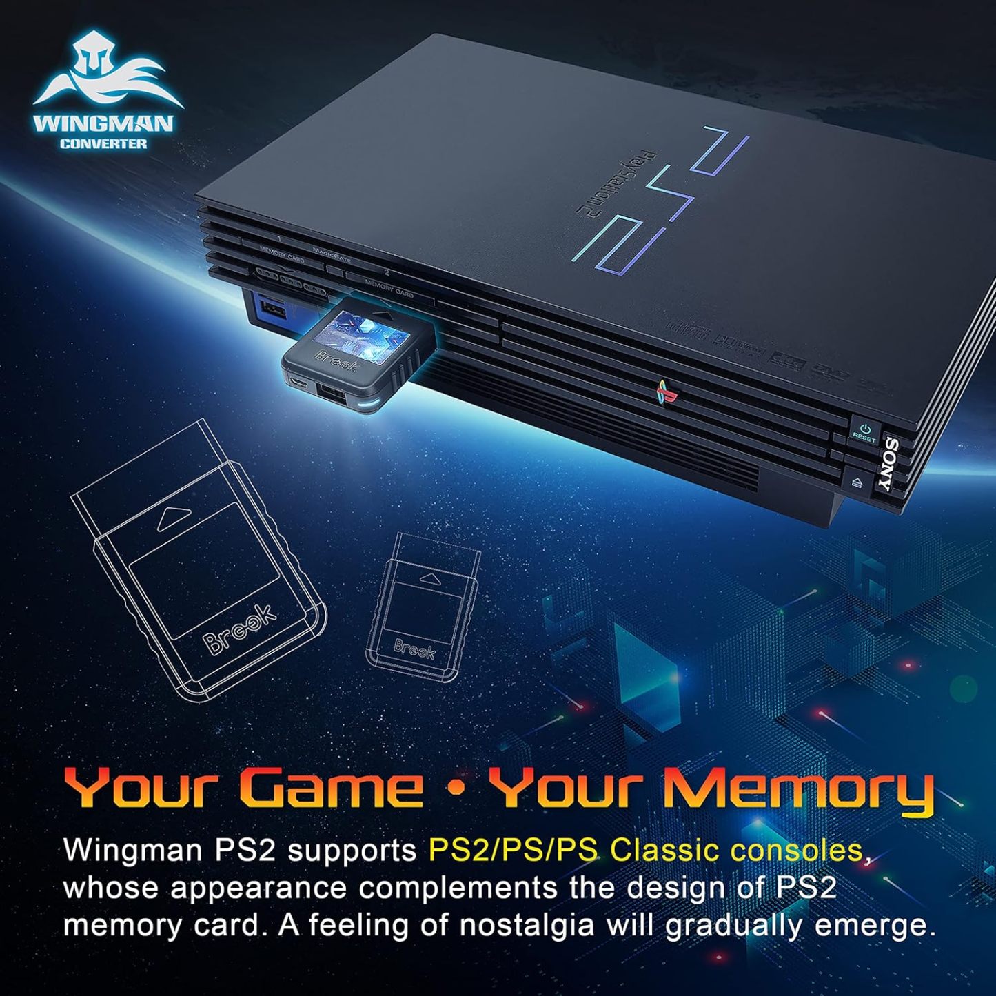 Brook Wingman Converter PS2