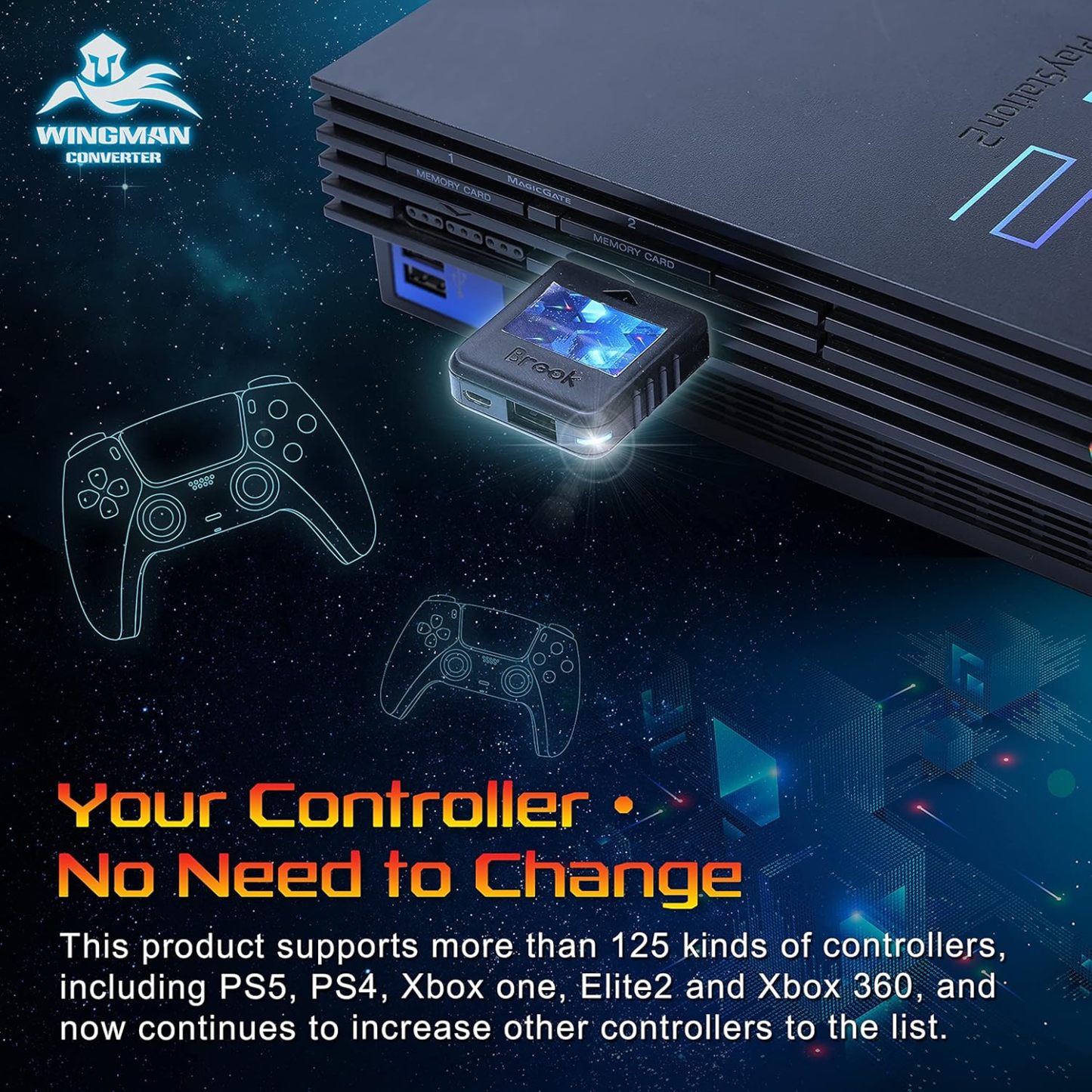 Brook Wingman Converter PS2