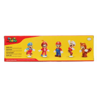 Nintendo Super Mario 2.5 Inch Posable Figurines Pack - 5 Distinct Mario by Jakks Pacific
