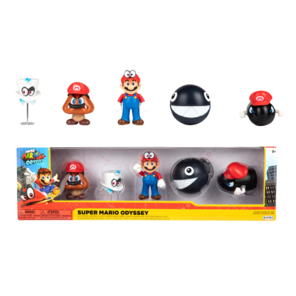 Nintendo Super Mario 2.5 Inch Mario Odyssey Action Figurines- Mario By Jakks Pacific