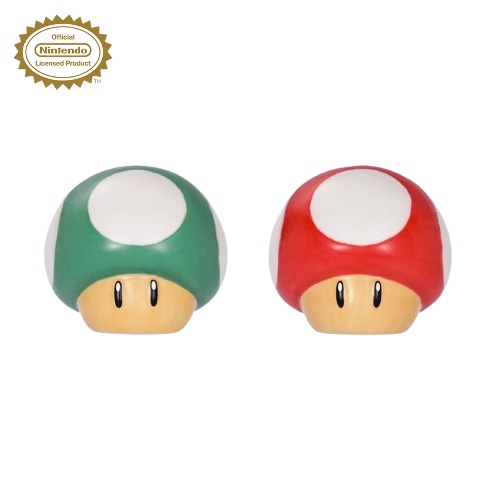 nintendo salt and pepper mario toad / 1up mushroom