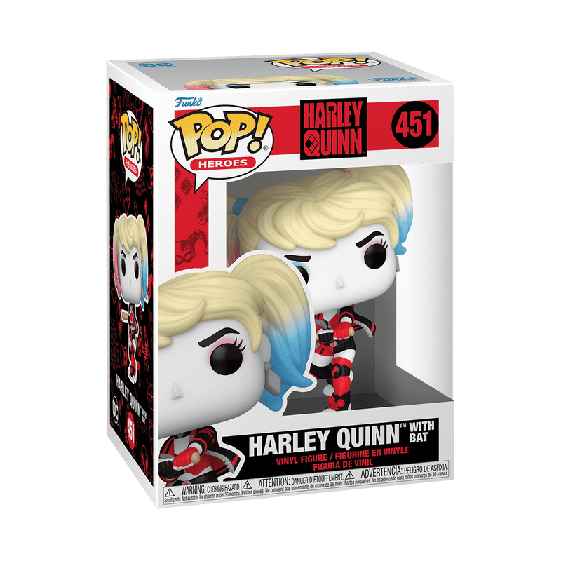FUNKO POP! Heroes: DC- Harley Quinn: 30th Anniversary - Harley Quinn with Bat #65614