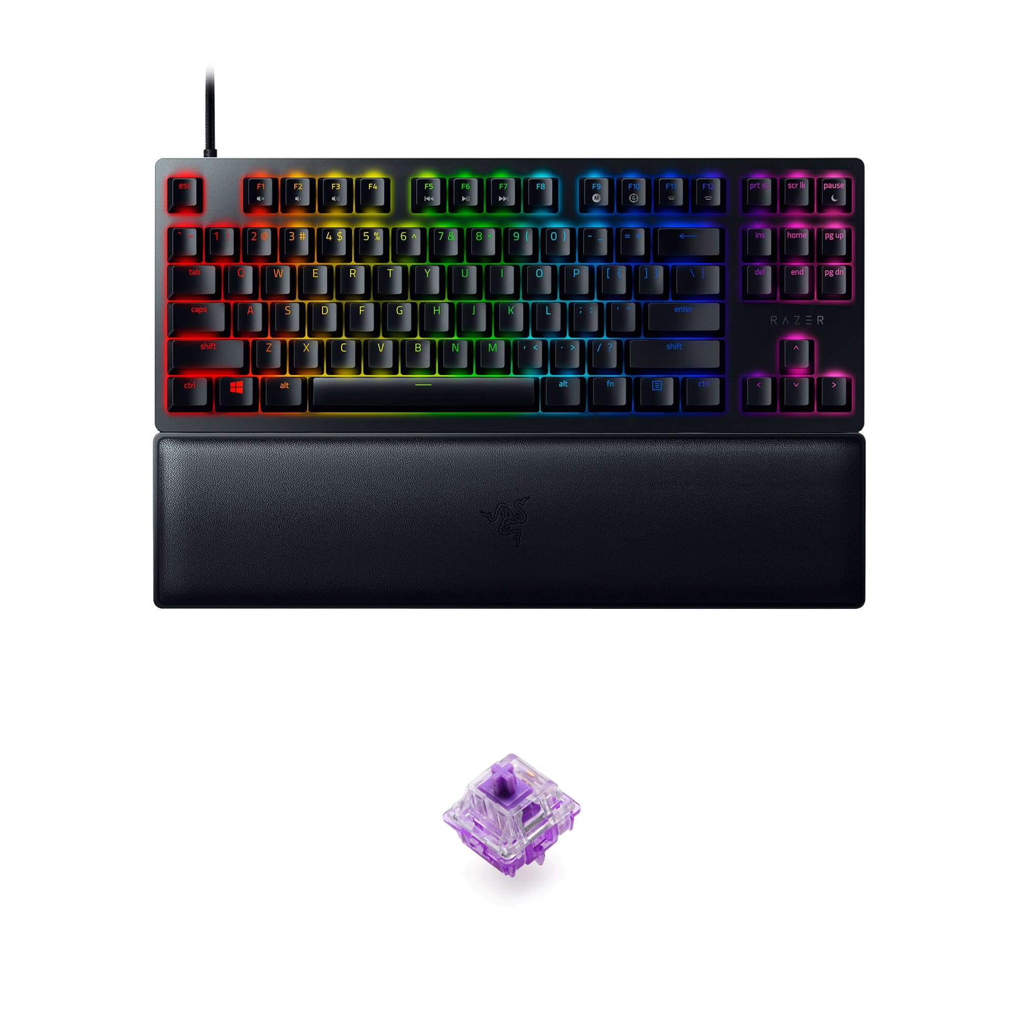 Razer Huntsman V2 TKL Wired Optical Purple Clicky Switch keyboard deals