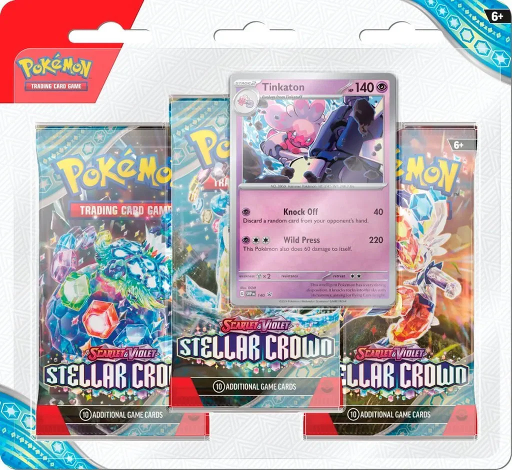 Pokémon Trading Card Game: Scarlet & Violet SV07 - Stellar Crown - 3 Packs Blister