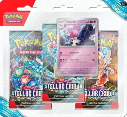 Pokémon Trading Card Game: Scarlet & Violet SV07 - Stellar Crown - 3 Packs Blister