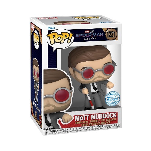 pop! marvel: spider man: no way home matt murdock with brick [exclusive]