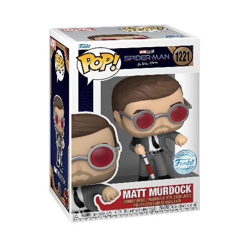 pop! marvel: spider man: no way home matt murdock with brick [exclusive]