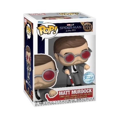 pop! marvel: spider man: no way home matt murdock with brick [exclusive]