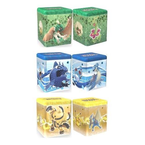 pokemon tcg: stacking tin ( grass / water / lightning )