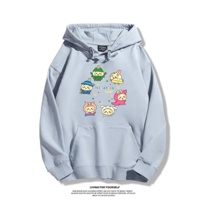 Chiikawa X 蠟筆小新新款 親子情侶男女連帽衛衣