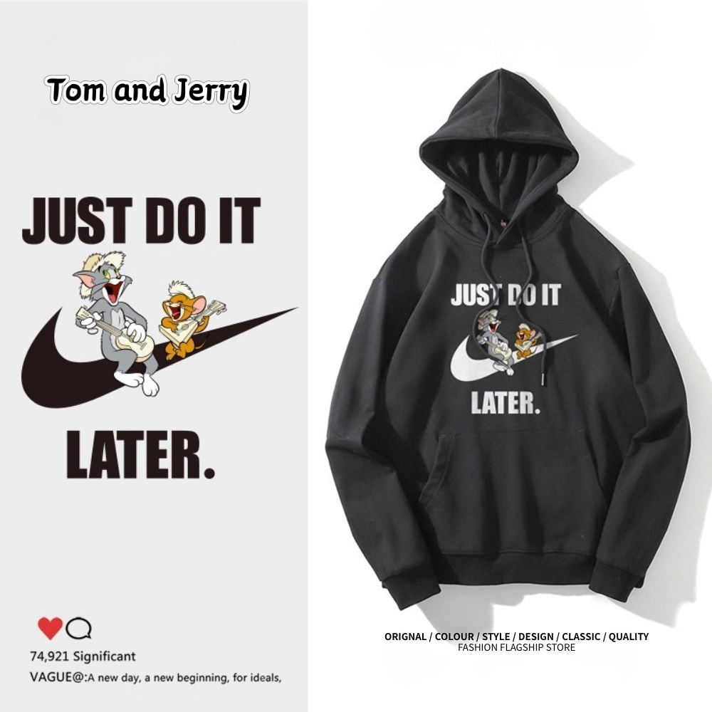 卡通貓和老鼠 2025秋冬新款 親子情侶男女連帽衛衣